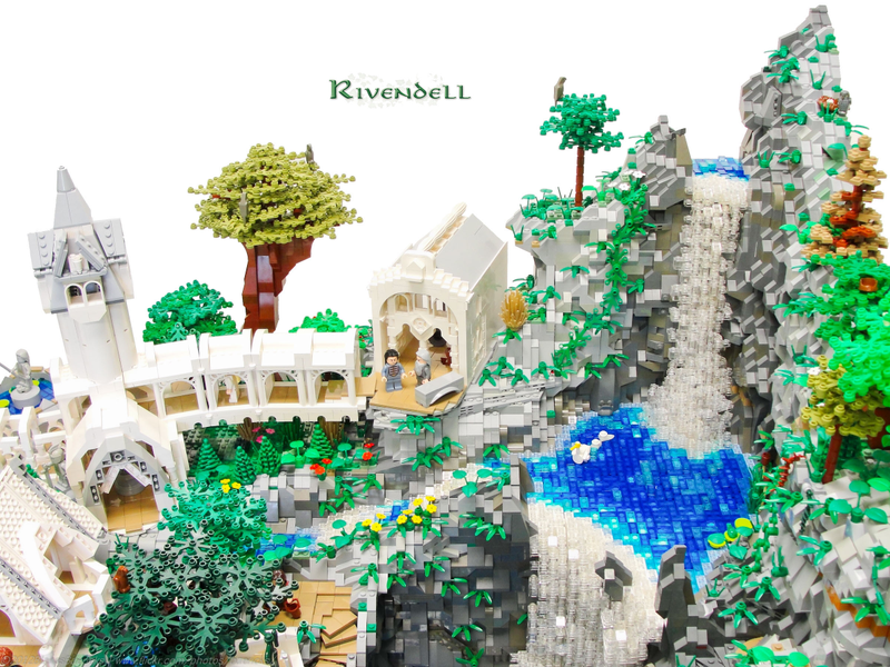Illustration for article titled Rivendell from Lord of the Rings, made out of 50,000-plus LEGO bricks